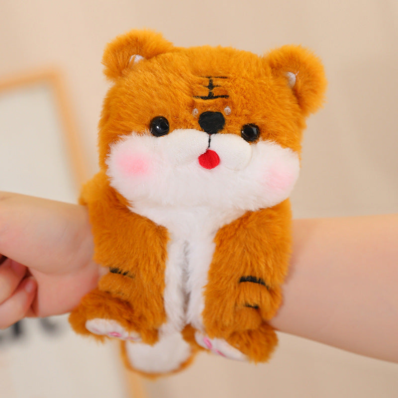 Cartoon Creative Snap Loop Plush Toys Kids DealSniper.net Tiger 25cm