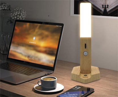 Smart Home Wooden Small Night Lamp Lamp LED Induction Home Decor dealsniper-net