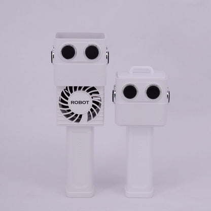 New Handheld Desktop Dual-purpose Robot Fan Gadgets Gym From House White USB