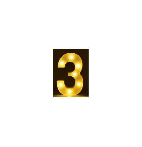 Luminous LED Letter Number Night Light English Alphabet Number Home Decor DealSniper.net Always lit 3 Style