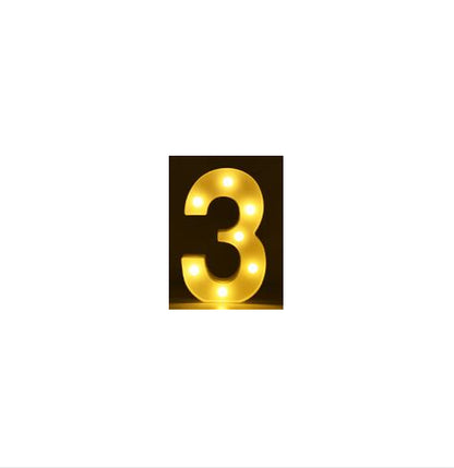 Luminous LED Letter Number Night Light English Alphabet Number Home Decor DealSniper.net Always lit 3 Style