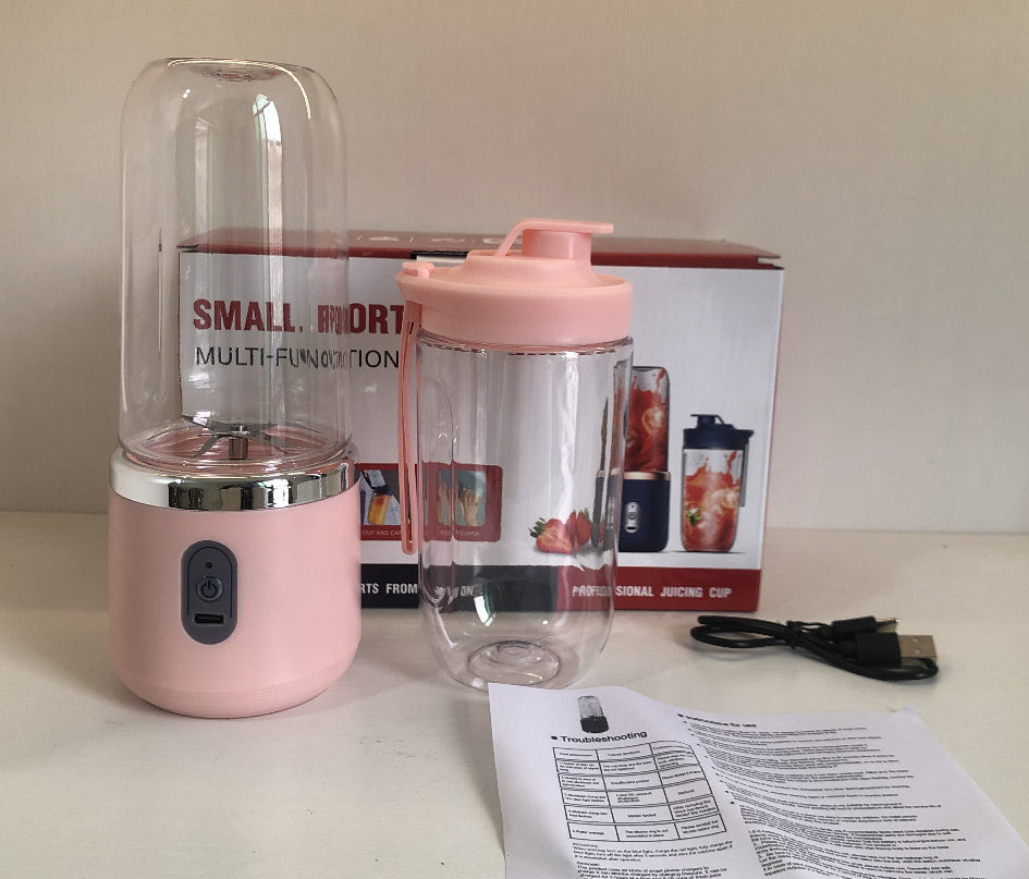 6blade Portable Blender Mini Juicer Cup Extractor Smoothie Kitchen dealsniper-net Pink Six Knives and Double Cups