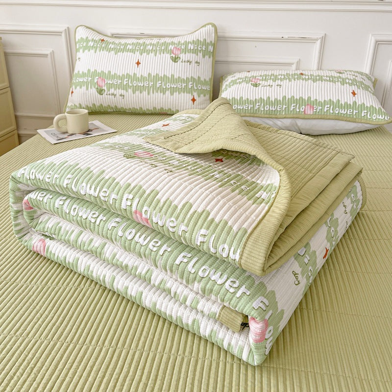 Quilted Bed Cover Three-piece Class A Maternal House dealsniper-net Lucky Tulip 200x230cm Bedspread