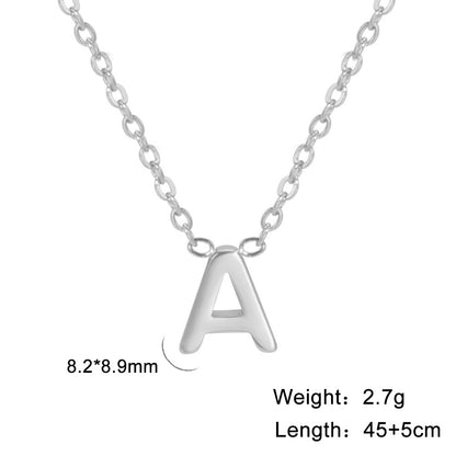 26 English Letter Steel Color Concentrate Polished Welding Cross Chain Jewelry dealsniper-net A