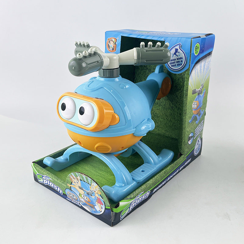 Sprinkler Outdoor Water Spray Toy Garden Water Toys Kids dealsniper-net Water Jet Rotating Helicopter