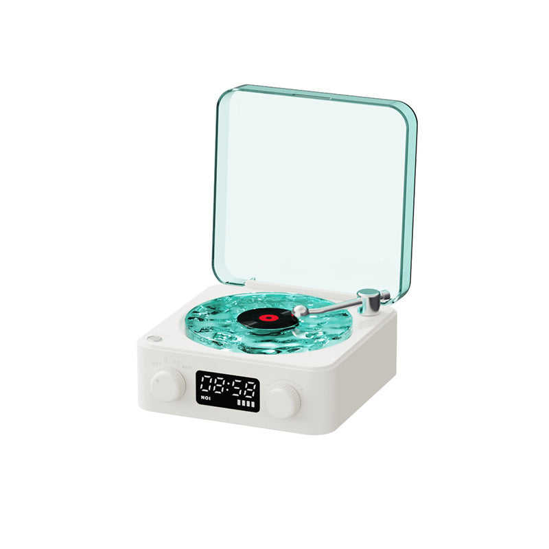 Retro Turntable Speaker Wireless Bluetooth Stereo Sound Gadgets DealSniper.net Blue USB Chinese Version