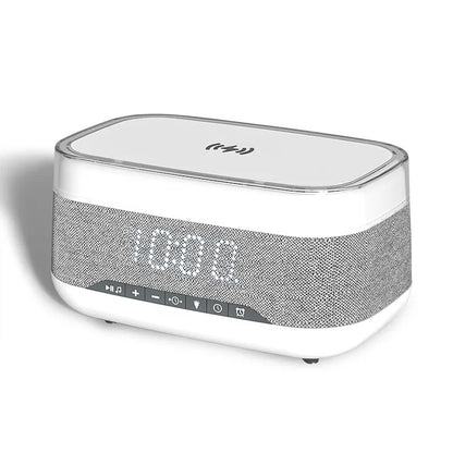 Intelligent Multifunctional Alarm Clock Bluetooth Speaker Home Decor DealSniper.net White EU