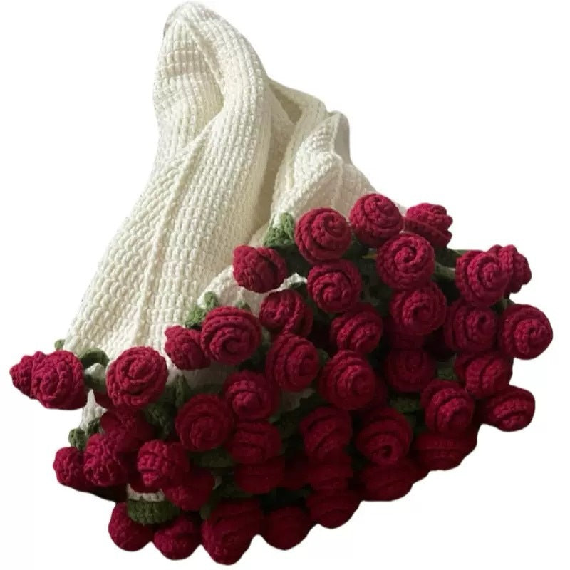 Wool Ball Crocheted Flower Blanket Holidays DealSniper.net