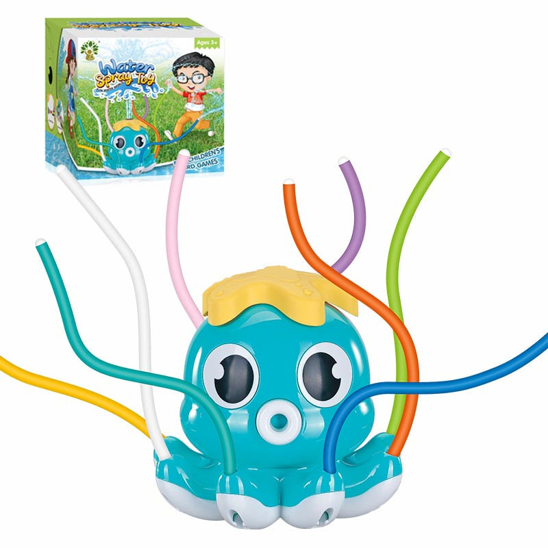 Sprinkler Outdoor Water Spray Toy Garden Water Toys Kids dealsniper-net Cyan Octopus