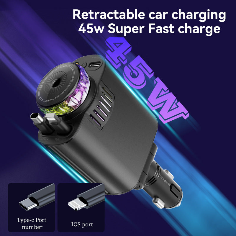 Multifunctional Purple Light Car Phone Charger Vehicle DealSniper.net