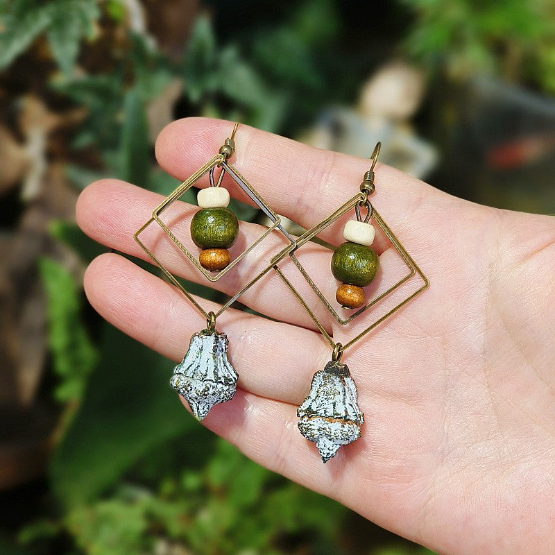 Handmade Retro Mori Style Geometric Earrings Women Jewelry dealsniper-net