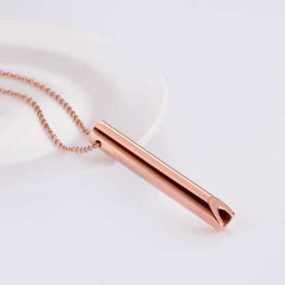 Breathing Necklace Adjustable Breathing Relieve Pressure Jewelry dealsniper-net Rose Gold Q0003C