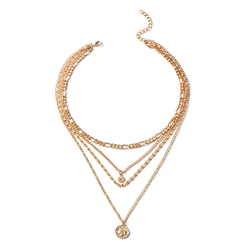 Chunky Gold Necklace Chunky Charm Necklace Jewelry dealsniper-net Gold