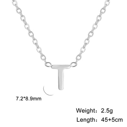 26 English Letter Steel Color Concentrate Polished Welding Cross Chain Jewelry dealsniper-net T