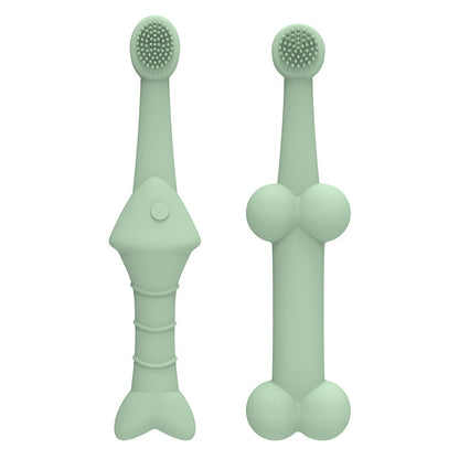 Pet Silicone Finger Toothbrush Oral Cleaning Pet Toothbrush Pets dealsniper-net Green