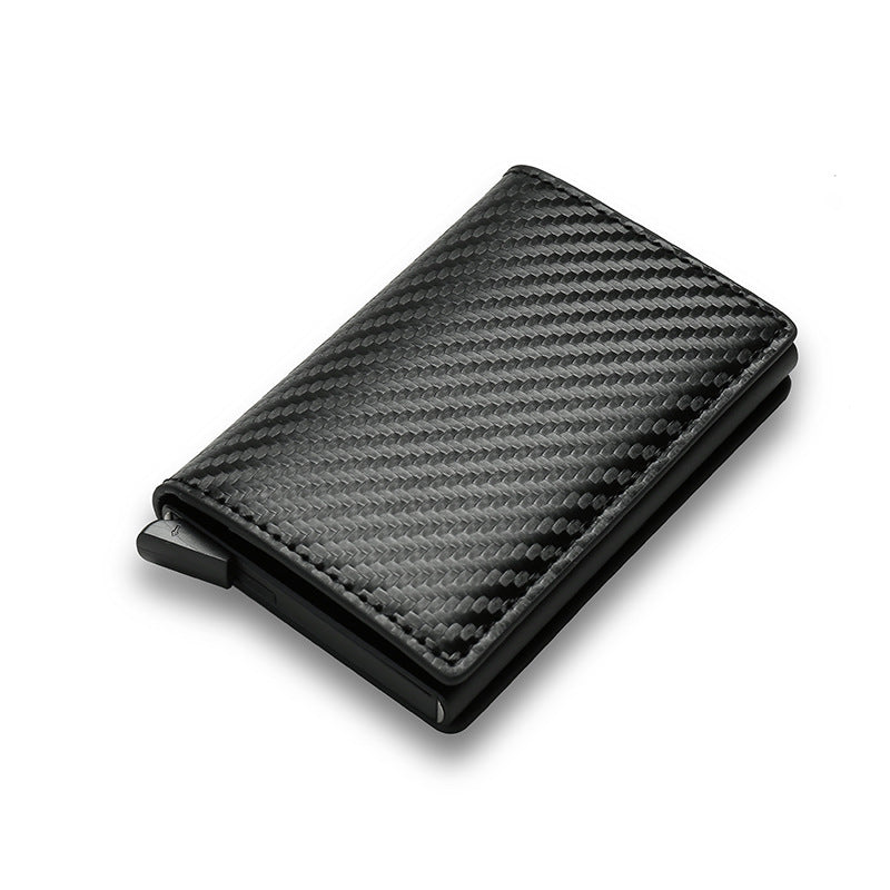 Credit Card Holder Smart Minimalist Wallet Pocket Cardholder Bank Men dealsniper-net Carbon Fiber Black