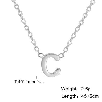 26 English Letter Steel Color Concentrate Polished Welding Cross Chain Jewelry dealsniper-net C