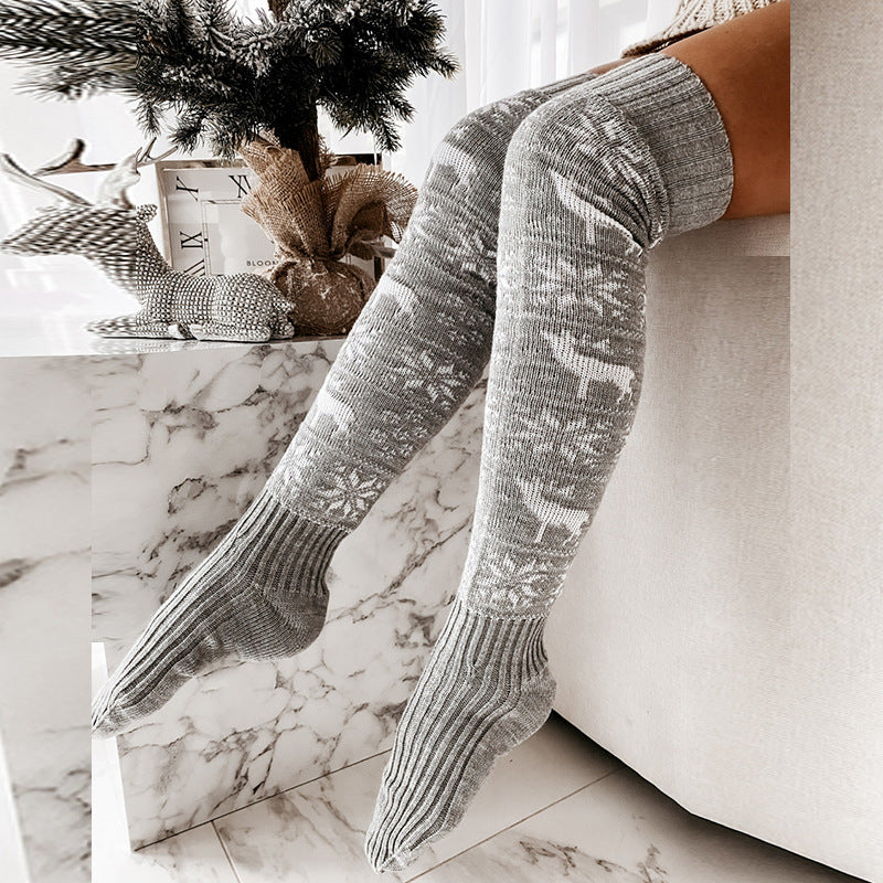 Winter Christmas Warm Knitted Women Stocking Beautiful Gifts