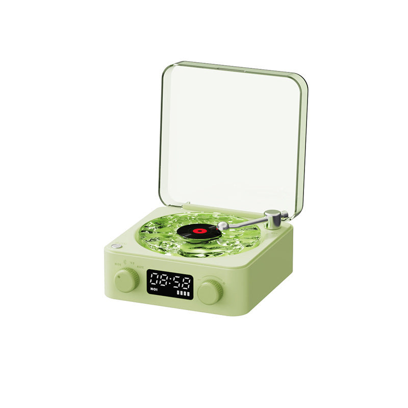 Retro Turntable Speaker Wireless Bluetooth Stereo Sound Gadgets DealSniper.net Green USB Chinese Version