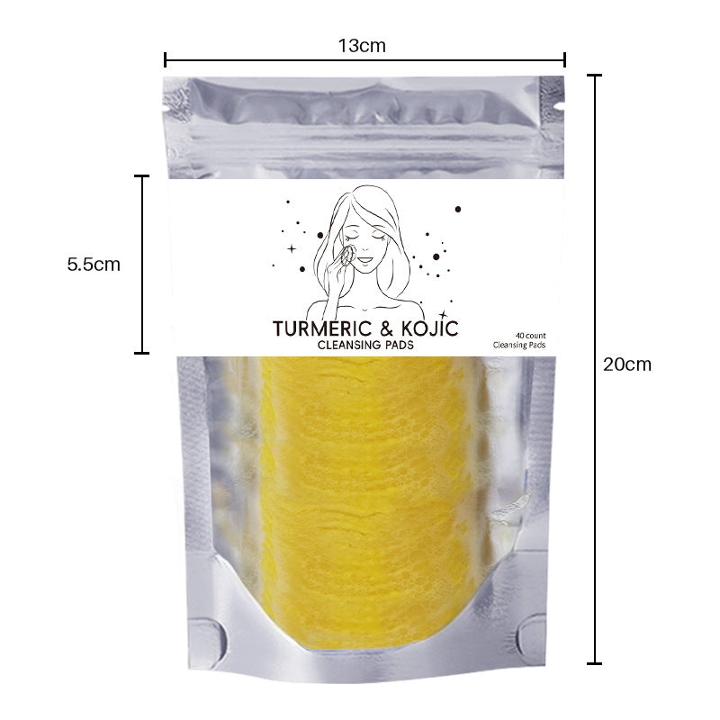 Turmeric Exfoliating Cleansing Pads Compressed Facial Beauty dealsniper-net 40pcs