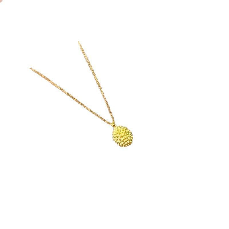 Alluvial Gold Durian Necklace Commemorative Necklace Pendant Jewelry dealsniper-net