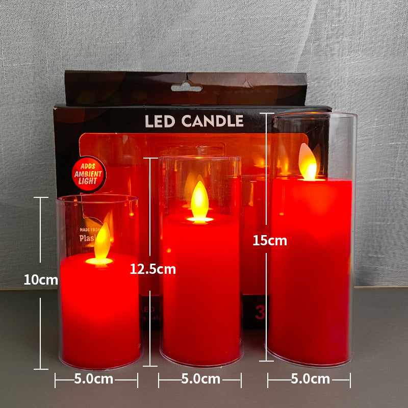 Electric Candle Lamp Led Simulation With Cup Home Decor Home dealsniper-net 55mm Red Swing Suit