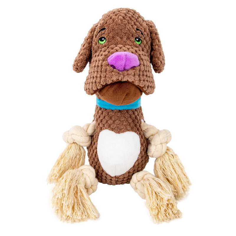 Dog Plush Toy Vocalization Bite-resistant Cotton String Pets dealsniper-net