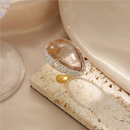 Retro Baroque Natural Pearl Ring Jewelry dealsniper-net K 0615 Hair Gold