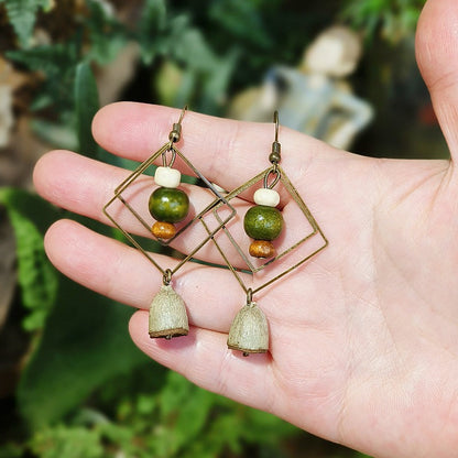 Handmade Retro Mori Style Geometric Earrings Women Jewelry dealsniper-net Love Fruit Style