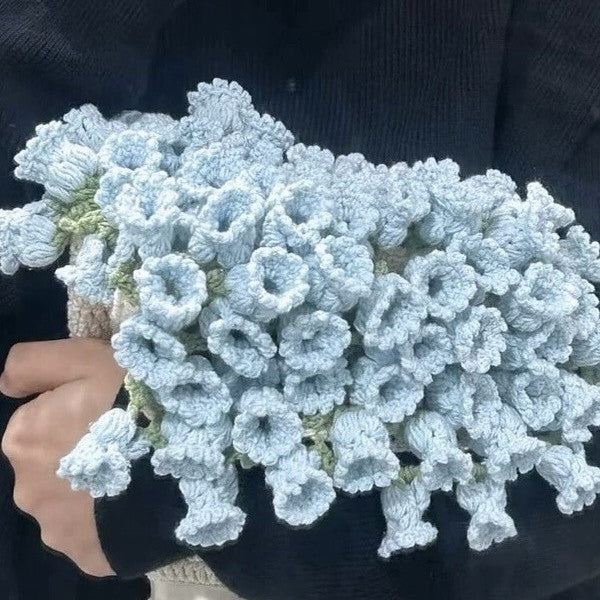 Wool Ball Crocheted Flower Blanket Holidays DealSniper.net 16 Blue Bell Orchid Blanket