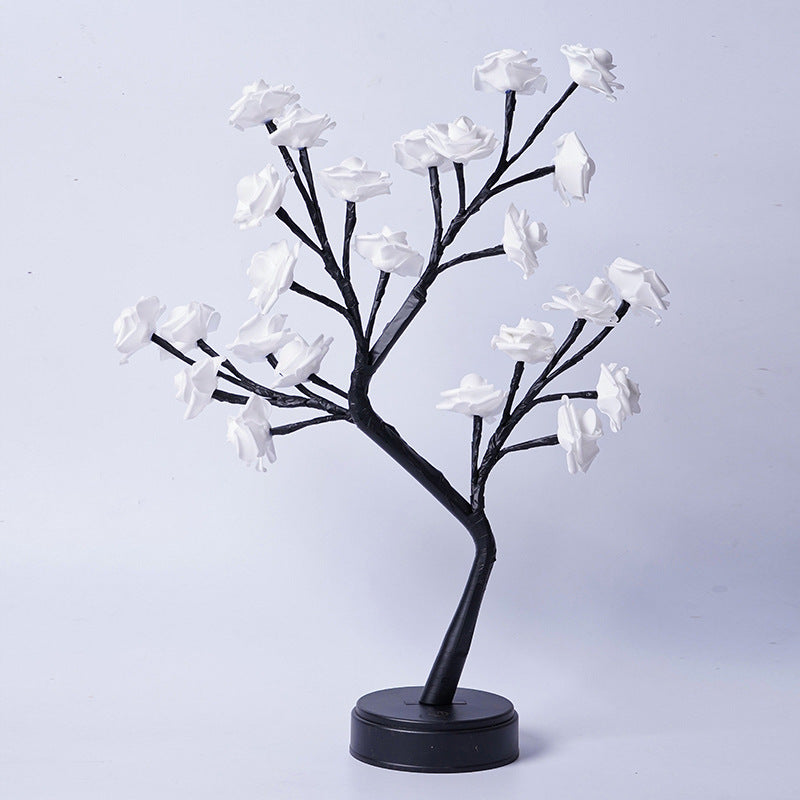 Table Lamp Flower Tree Rose Lamps Fairy Desk Night Lights Home DealSniper.net White Rose Usb Plug In
