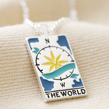 Fashion Jewelry Colorful Oil Necklace Tarot Square Pendant Jewelry dealsniper-net TheWorld Steel