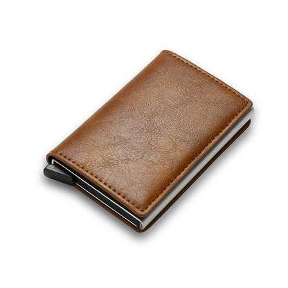 Credit Card Holder Smart Minimalist Wallet Pocket Cardholder Bank Men dealsniper-net Brown