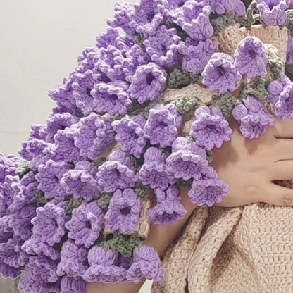 Wool Ball Crocheted Flower Blanket Holidays DealSniper.net 16 PCs Purple Bell Orchid
