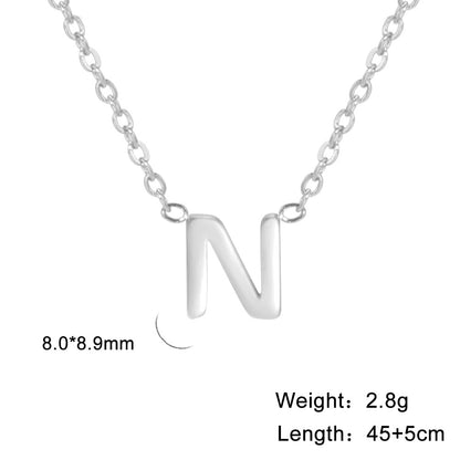 26 English Letter Steel Color Concentrate Polished Welding Cross Chain Jewelry dealsniper-net N