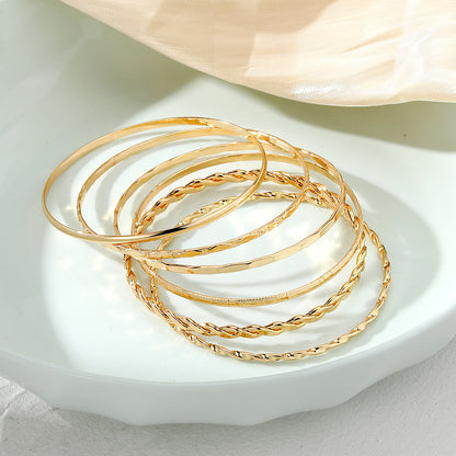 Bohemian Metal Chain Bracelet Set For Women Geometric Gold Jewelry dealsniper-net