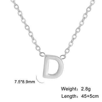 26 English Letter Steel Color Concentrate Polished Welding Cross Chain Jewelry dealsniper-net D