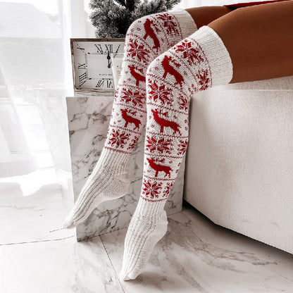 Winter Christmas Warm Knitted Women Stocking Beautiful Gifts