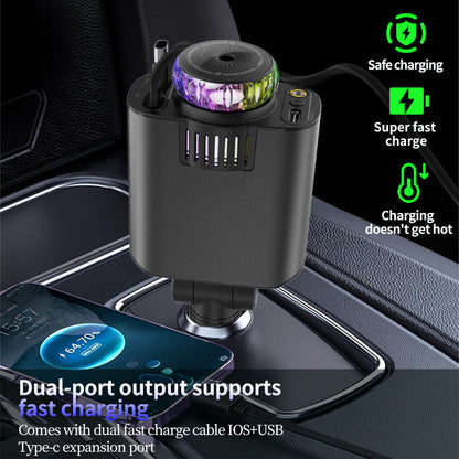 Multifunctional Purple Light Car Phone Charger Vehicle DealSniper.net