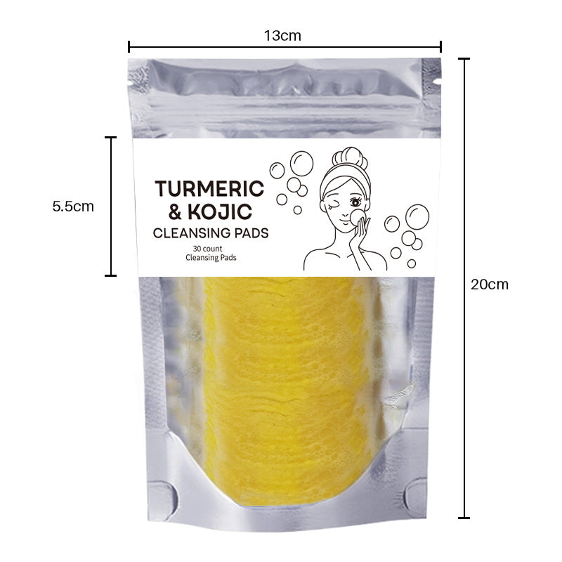 Turmeric Exfoliating Cleansing Pads Compressed Facial Beauty dealsniper-net 30pcs