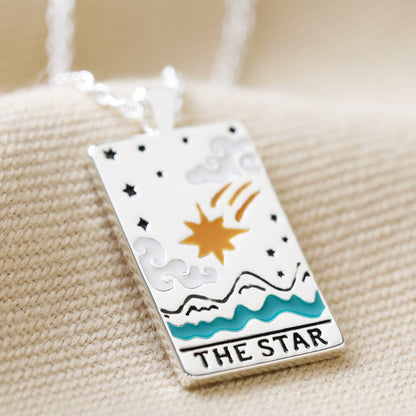 Fashion Jewelry Colorful Oil Necklace Tarot Square Pendant Jewelry dealsniper-net TheStar Steel