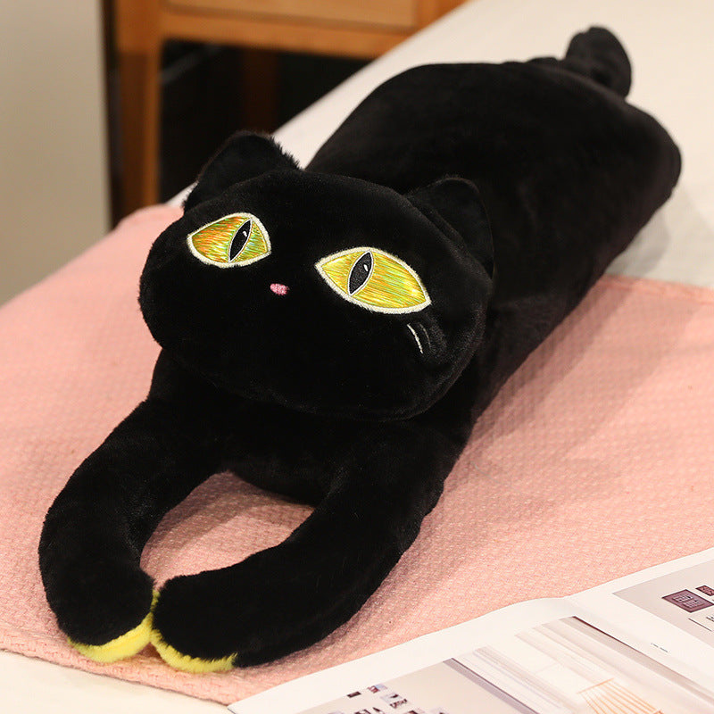 Cute Camilla Cat Pillow Plush Toy Sleeping Doll Kids dealsniper-net Black 115cm