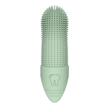 Pet Silicone Finger Toothbrush Oral Cleaning Pet Toothbrush Pets dealsniper-net Finger Toothbrush Green