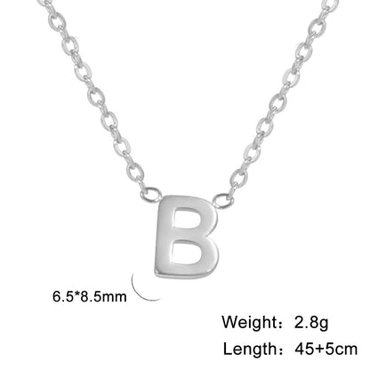 26 English Letter Steel Color Concentrate Polished Welding Cross Chain Jewelry dealsniper-net B