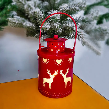 Christmas Candle Lights LED Small Lanterns Wind Lights Electronic Candles Nordic Style Creative Holiday Decoration Decorations Holidays dealsniper-net Red 0069