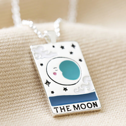 Fashion Jewelry Colorful Oil Necklace Tarot Square Pendant Jewelry dealsniper-net TheMoon Steel