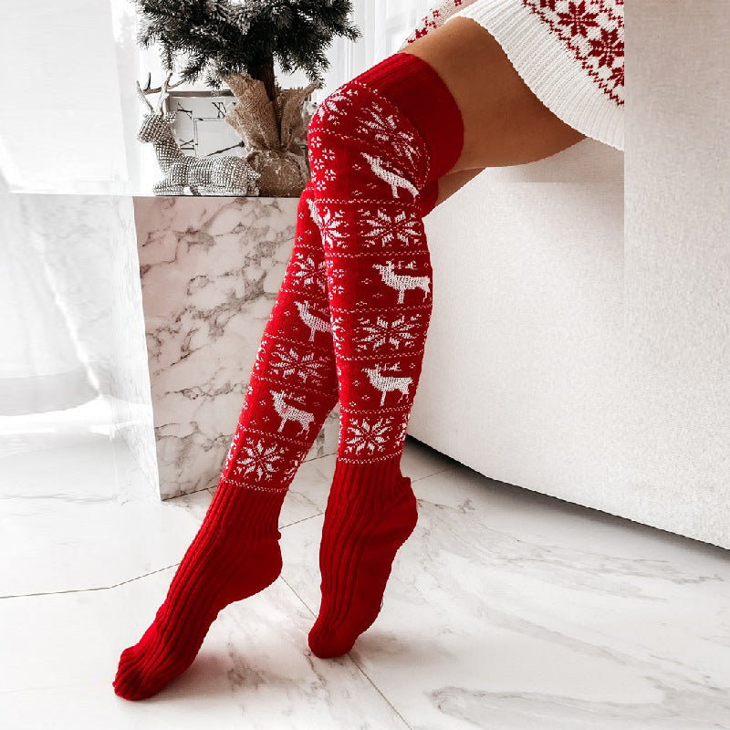 Winter Christmas Warm Knitted Women Stocking Beautiful Gifts