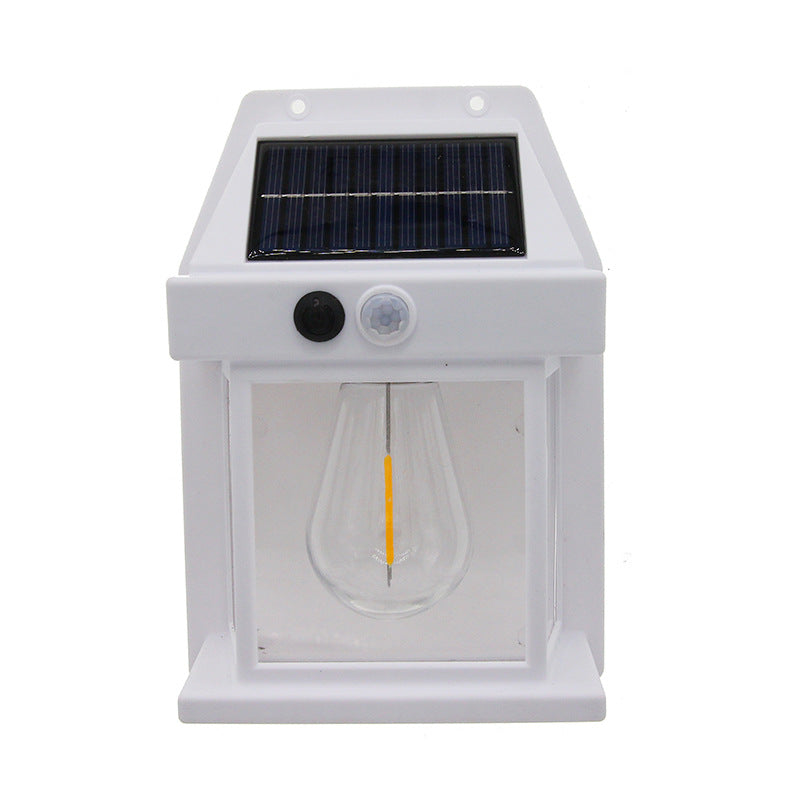 Outdoor Solar Wall Lamp Waterproof Tungsten Lamp Induction Outdoor DealSniper.net White Solar Tungsten Wire Wall Lamp