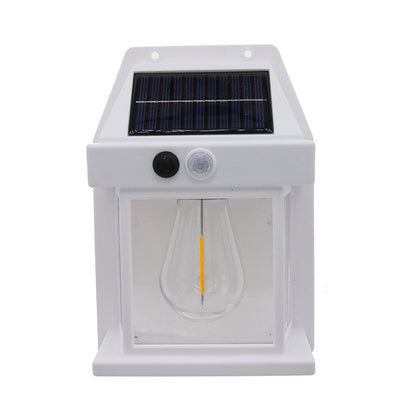 Outdoor Solar Wall Lamp Waterproof Tungsten Lamp Induction Outdoor DealSniper.net White Solar Tungsten Wire Wall Lamp