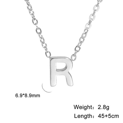 26 English Letter Steel Color Concentrate Polished Welding Cross Chain Jewelry dealsniper-net R